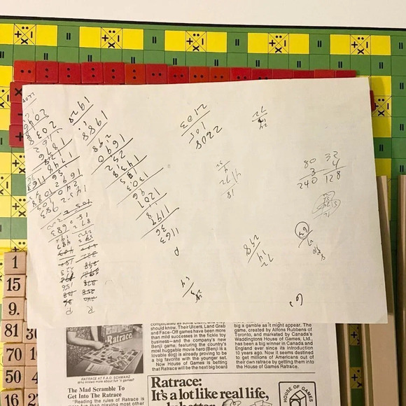 Vintage 1970s Equals Board Game A Numerical Spree Game Waddingtons Incomplete - Picture 13 of 13